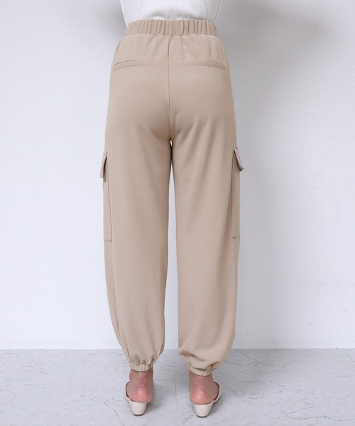 andme（アンドミー）の「梨地ポンチカーゴジョガーパンツ（カーゴパンツ・レディース・カーキ/ライトベージュ/グレイッシュベージュ/ブラック・M/L）」の14枚目の写真