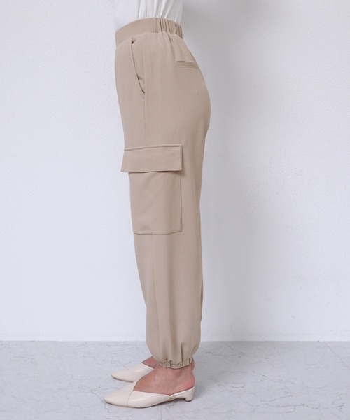 andme（アンドミー）の「梨地ポンチカーゴジョガーパンツ（カーゴパンツ・レディース・カーキ/ライトベージュ/グレイッシュベージュ/ブラック・M/L）」の16枚目の写真