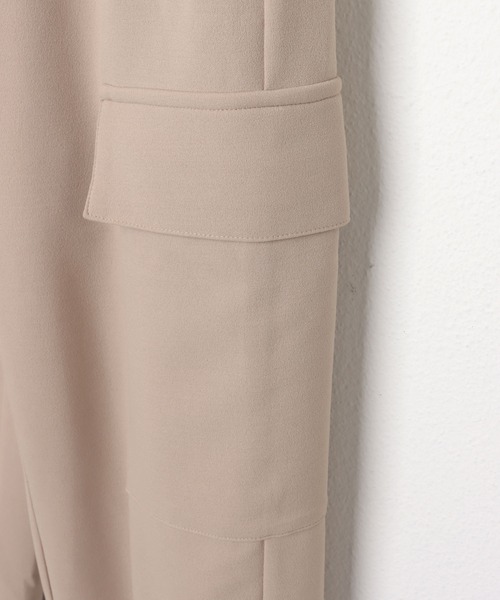 andme（アンドミー）の「梨地ポンチカーゴジョガーパンツ（カーゴパンツ・レディース・カーキ/ライトベージュ/グレイッシュベージュ/ブラック・M/L）」の22枚目の写真