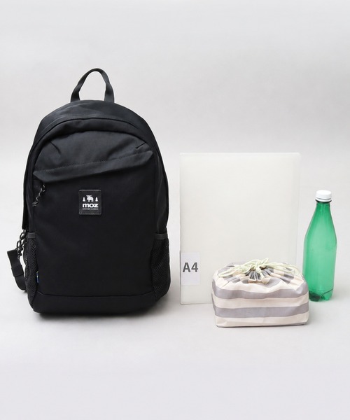 moz(モズ)の「撥水加工 ナイロン 大容量 サイドメッシュポケット付き バックパック アウトドアシリーズ(バックパック/リュック・レディース・ブラック/グレー/ブルー/グレイッシュベージュ・FREE)」の19枚目の写真