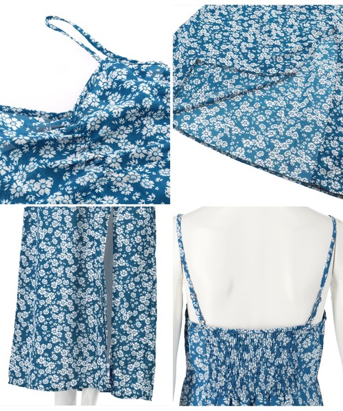 ANAP(アナップ)の「花柄スリットキャミソールワンピース(ワンピース・レディース・ブルー/グリーン/ホワイト・FREE)」の16枚目の写真