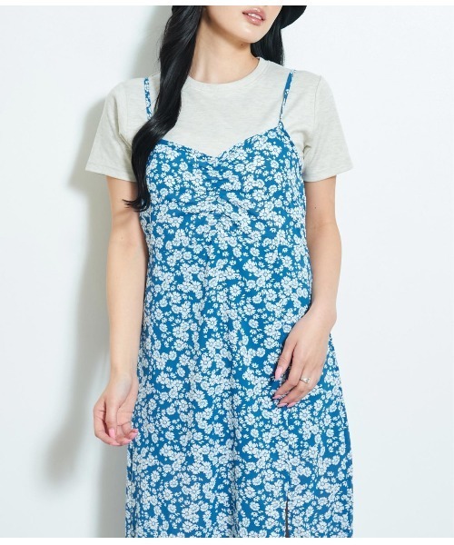 ANAP(アナップ)の「花柄スリットキャミソールワンピース(ワンピース・レディース・ブルー/グリーン/ホワイト・FREE)」の18枚目の写真