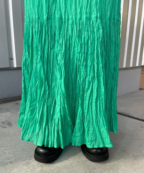 CIAOPANIC（チャオパニック）の「ボイルボリュームロングティアードスカート（スカート・レディース・ブラック/レッド/オフホワイト/グリーン・FREE）」の21枚目の写真
