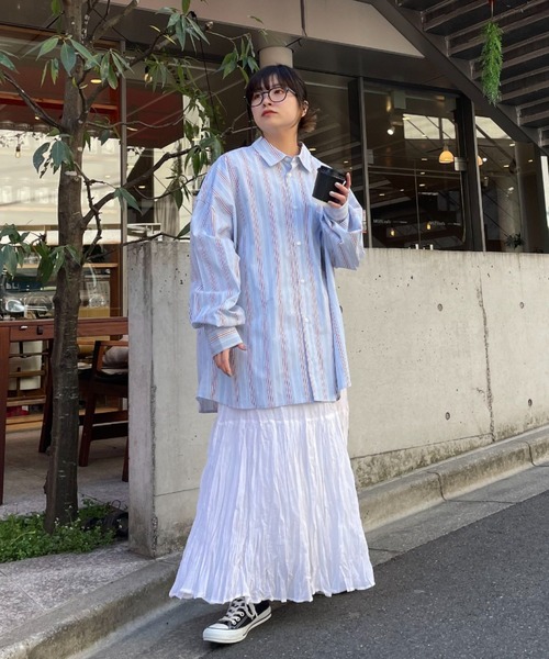 CIAOPANIC（チャオパニック）の「ボイルボリュームロングティアードスカート（スカート・レディース・ブラック/レッド/オフホワイト/グリーン・FREE）」の6枚目の写真