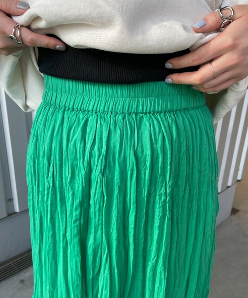 CIAOPANIC（チャオパニック）の「ボイルボリュームロングティアードスカート（スカート・レディース・ブラック/レッド/オフホワイト/グリーン・FREE）」の12枚目の写真