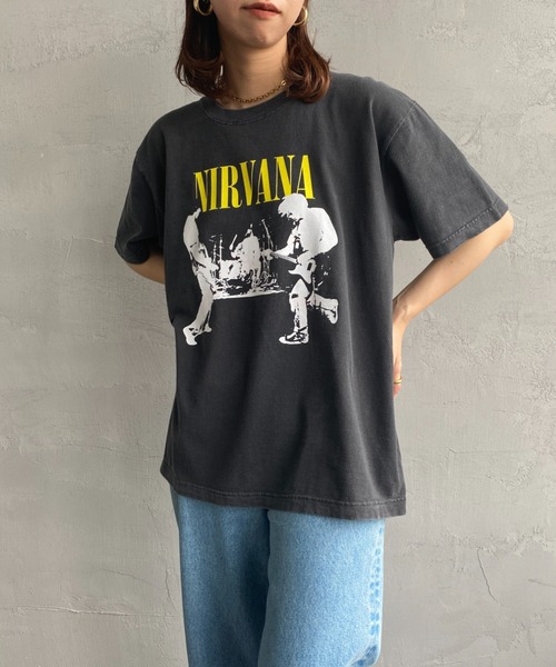 GOOD ROCK SPEED（グッドロックスピード）の「[GOOD ROCK SPEED/グッドロックスピード] NIRVANA プリントTシャツ（Tシャツ/カットソー・レディース・ブラック・F）」の8枚目の写真