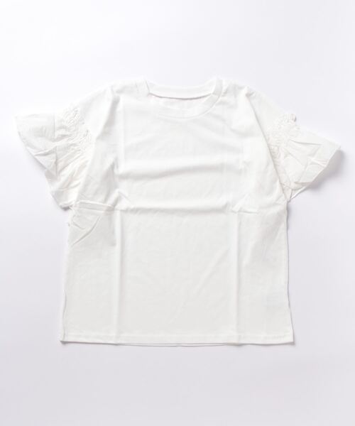 ANOTHER S(アナザーエス)の「天竺ギャーザースリーブTシャツ(Tシャツ/カットソー・レディース・ブラック/ホワイト・FREE)」の2枚目の写真