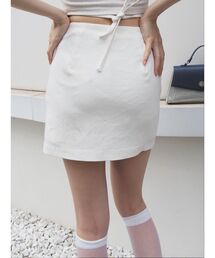 【インナーパンツ付き】ウエストデザインミニスカート
