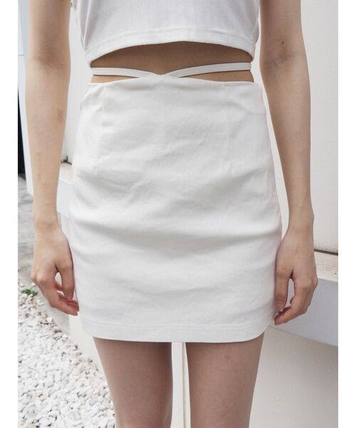 EVRIS（エヴリス）の「【インナーパンツ付き】ウエストデザインミニスカート（スカート・レディース・ブラック/ホワイト・FREE）」の18枚目の写真