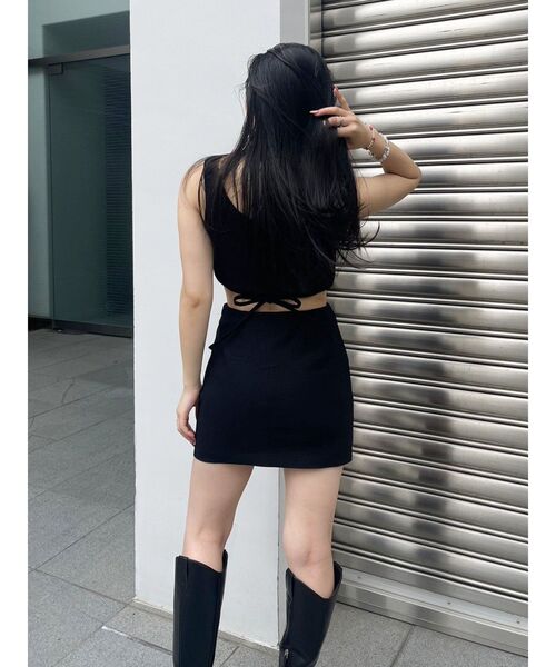 EVRIS（エヴリス）の「【インナーパンツ付き】ウエストデザインミニスカート（スカート・レディース・ブラック/ホワイト・FREE）」の10枚目の写真