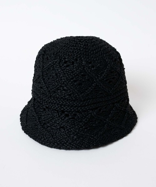 WEGO（ウィゴー）の「WEGO/ナチュラルクロシェハット（ハット・レディース・ベージュ/ブラック・FREE）」の6枚目の写真