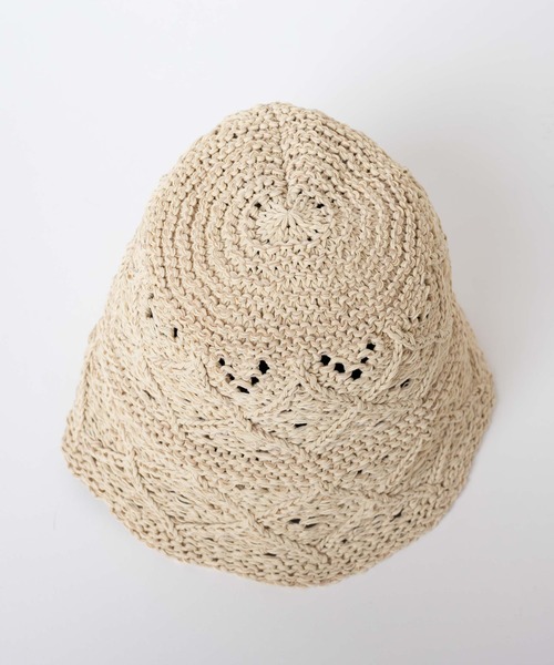 WEGO（ウィゴー）の「WEGO/ナチュラルクロシェハット（ハット・レディース・ベージュ/ブラック・FREE）」の8枚目の写真