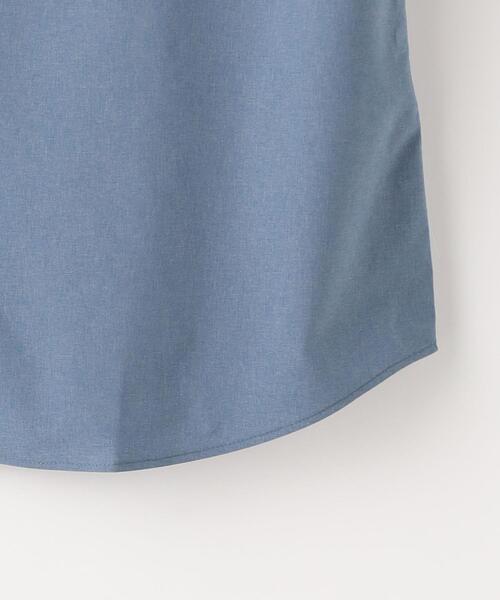 green label relaxing（グリーンレーベルリラクシング）の「ポリエステル ラッカン スタンダード スナップダウン 半袖 ドレスシャツ -ストレッチ・吸水速乾-（ビジネスシャツ・メンズ・ホワイト/ネイビー・S/M/L/XL）」の15枚目の写真