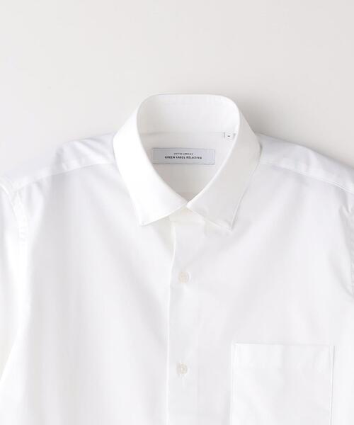 green label relaxing（グリーンレーベルリラクシング）の「ポリエステル ラッカン スタンダード スナップダウン 半袖 ドレスシャツ -ストレッチ・吸水速乾-（ビジネスシャツ・メンズ・ホワイト/ネイビー・S/M/L/XL）」の19枚目の写真