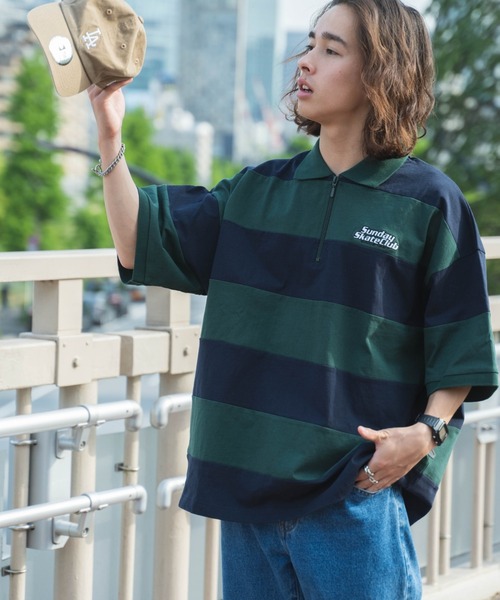 WEGO（ウィゴー）の「WEGO/ヘビーウエイトハーフジップワンポイントT（Tシャツ/カットソー・メンズ・ブラック/グレー/ホワイト系その他5/グリーン系その他5・MEDIUM/LARGE）」の15枚目の写真