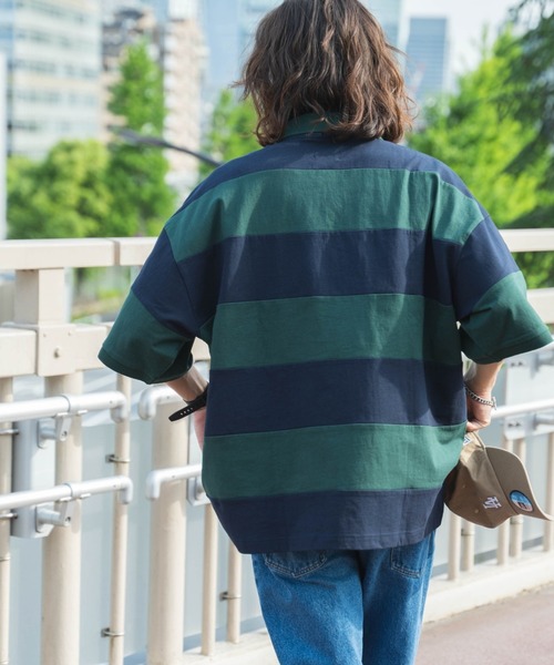 WEGO（ウィゴー）の「WEGO/ヘビーウエイトハーフジップワンポイントT（Tシャツ/カットソー・メンズ・ブラック/グレー/ホワイト系その他5/グリーン系その他5・MEDIUM/LARGE）」の16枚目の写真