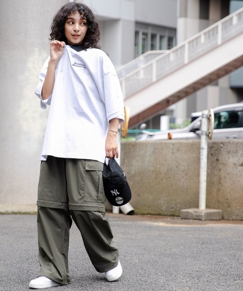 WEGO（ウィゴー）の「WEGO/ヘビーウエイトハーフジップワンポイントT（Tシャツ/カットソー・メンズ・ブラック/グレー/ホワイト系その他5/グリーン系その他5・MEDIUM/LARGE）」の6枚目の写真