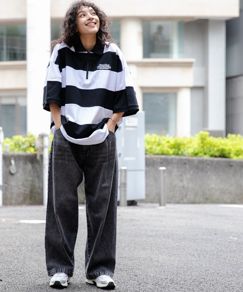 WEGO（ウィゴー）の「WEGO/ヘビーウエイトハーフジップワンポイントT（Tシャツ/カットソー・メンズ・ブラック/グレー/ホワイト系その他5/グリーン系その他5・MEDIUM/LARGE）」の11枚目の写真