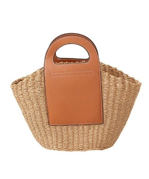 SETUP7（セットアップセブン）の「【SETUP7】異素材コンビかごバッグ SCCH355（かごバッグ・レディース・ベージュ/アイボリー・FREE）」の5枚目の写真