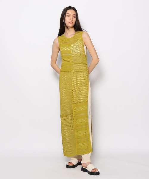 FOREVER 21（フォーエバー トゥエンティーワン）の「切り替えニットロングワンピース（ワンピース・レディース・ブラウン/オフホワイト/グリーン・FREE）」の15枚目の写真