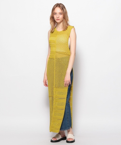 FOREVER 21（フォーエバー トゥエンティーワン）の「切り替えニットロングワンピース（ワンピース・レディース・ブラウン/オフホワイト/グリーン・FREE）」の10枚目の写真