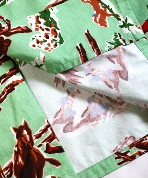 TOWNCRAFT(タウンクラフト)の「【TOWNCRAFT/タウンクラフト】PAJAMA PRINTED SS SHIRTSパジャマシャツ/柄シャツ(シャツ/ブラウス・メンズ・ホワイト/グリーン・MEDIUM/LARGE)」の9枚目の写真