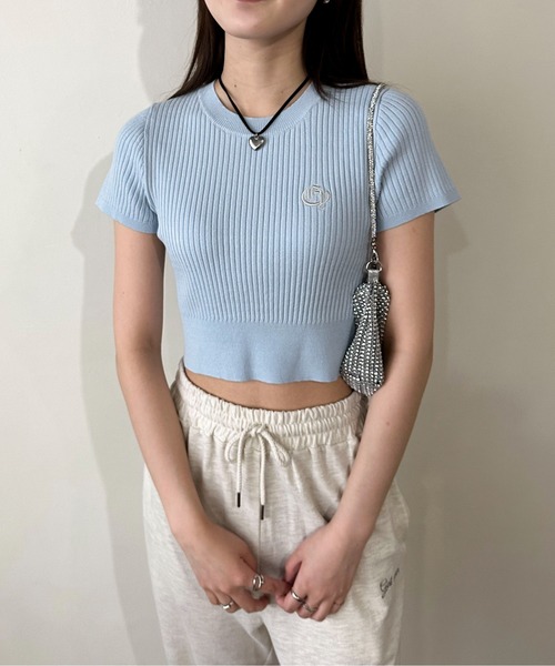 EPIMI E'PIMMY（エピミエピミー）の「オリジナルロゴコンパクトリブニット（ニット/セーター・レディース・オフホワイト/ベージュ/ブラック/ブルー・MEDIUM）」の14枚目の写真