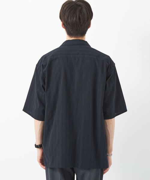 green label relaxing（グリーンレーベルリラクシング）の「ドビー オープンカラー シャツ（シャツ/ブラウス・メンズ・ネイビー/ワインレッド・S/M/L/XL）」の9枚目の写真