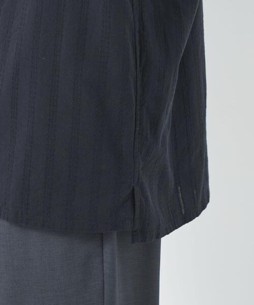 green label relaxing（グリーンレーベルリラクシング）の「ドビー オープンカラー シャツ（シャツ/ブラウス・メンズ・ネイビー/ワインレッド・S/M/L/XL）」の12枚目の写真