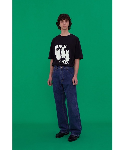 VIVASTUDIO(ビバスタジオ)の「ベーシックキャットTシャツ / BLACK CAT TEE(Tシャツ/カットソー・メンズ・ブラック/ホワイト・SMALL/MEDIUM/LARGE/X-LARGE)」の9枚目の写真