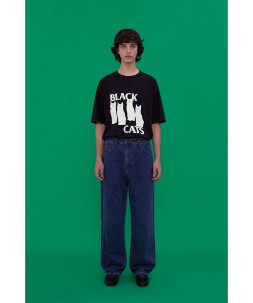 VIVASTUDIO(ビバスタジオ)の「ベーシックキャットTシャツ / BLACK CAT TEE(Tシャツ/カットソー・メンズ・ブラック/ホワイト・SMALL/MEDIUM/LARGE/X-LARGE)」の6枚目の写真