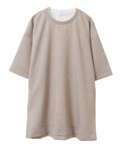 MASTER FRAME（マスターフレーム ）の「【MASTER FRAME】ダンボールツイルクルーネックTシャツ（Tシャツ/カットソー・メンズ・ネイビー/ベージュ・3/2/4）」の2枚目の写真