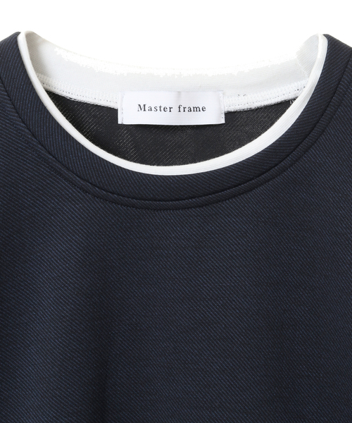 MASTER FRAME（マスターフレーム ）の「【MASTER FRAME】ダンボールツイルクルーネックTシャツ（Tシャツ/カットソー・メンズ・ネイビー/ベージュ・3/2/4）」の4枚目の写真
