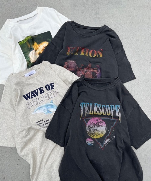 nemne store（ネンネストア）の「【低身長用サイズあり】ヴィンテージ加工ピグメントアソートTシャツ（Tシャツ/カットソー・レディース・アイボリー/チャコール/オートミール/グレー系その他・SMALL/MEDIUM）」の14枚目の写真