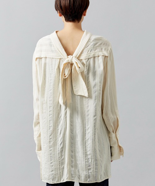OHGA BOWTIE BLOUSE ボウタイブラウス　ストライプ OHGA BOWTIE BLOUSE ボウタイブラウス ストライプ