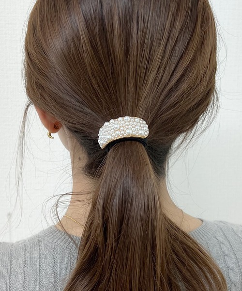 LINFA (リンファ)の「【Peony/ピオニー】/ワイドカーブヘアゴム(ヘアゴム・レディース・ブラック/ゴールド/シルバー/その他・FREE)」の4枚目の写真