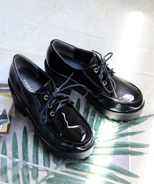 セール】Liberty doll / 8cm厚底チャンキーヒール Uチップレース