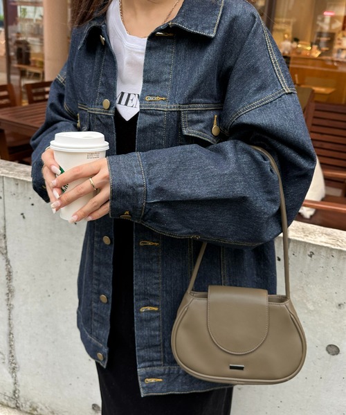 DISCOAT(ディスコート)の「ロングワンハンドルハンドバッグ(ハンドバッグ・レディース・アイボリー/ブラック/グレー系その他/マスタード・FREE)」の6枚目の写真