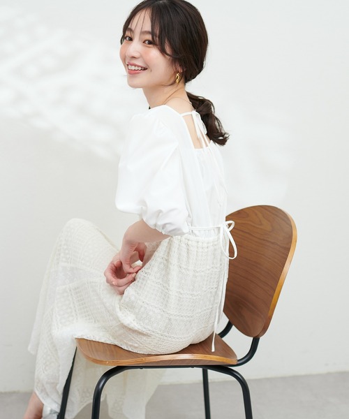 新品　ME&ME COUTURE レース　ホワイト　ワンピース ME COUTURE（ミークチュール）の「レースmixヴィクトリアンドレス