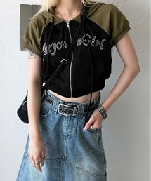 【SDG】short length zip hoodie