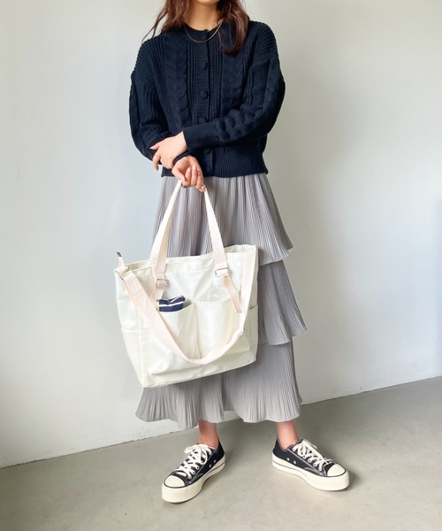CLEA（クレア）の「アジャスター付き ミリタリースクエアショルダーバッグ（ショルダーバッグ・レディース・カーキ/アイボリー/ブラック・FREE）」の18枚目の写真