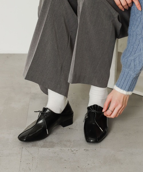 SENSE OF PLACE by URBAN RESEARCH(センスオブプレイスバイアーバンリサーチ)の「タックリボンステップオンシューズ(その他シューズ・レディース・ベージュ系その他/ブラウン/ブラック・SMALL/LARGE/MEDIUM)」の16枚目の写真