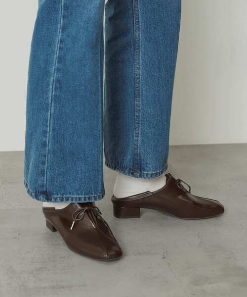 SENSE OF PLACE by URBAN RESEARCH(センスオブプレイスバイアーバンリサーチ)の「タックリボンステップオンシューズ(その他シューズ・レディース・ベージュ系その他/ブラウン/ブラック・SMALL/LARGE/MEDIUM)」の4枚目の写真