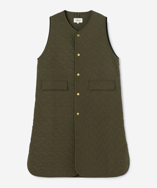 LE GLAZIK（ルグラジック）の「LE GLAZIK | キルティングロングベスト WOMEN（ベスト・レディース・ブラック/オリーブ/アイボリー・36）」の21枚目の写真