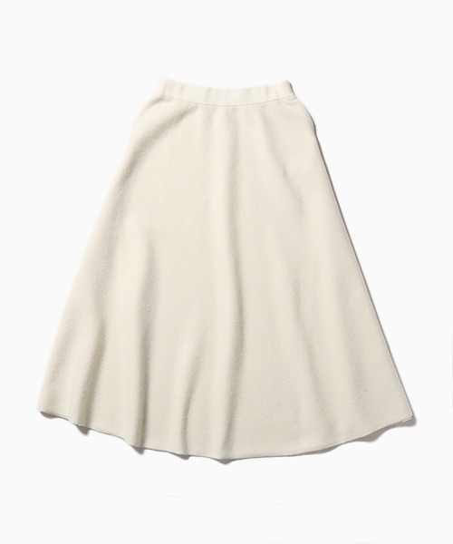 ADAWAS(アダワズ)の「ADAWAS/アダワス DOUBLE-FACED KNIT FLARED SKIRT ニットスカート(スカート・レディース・オートミール/オフホワイト/ブラック・FREE)」の11枚目の写真