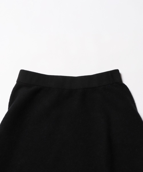 ADAWAS(アダワズ)の「ADAWAS/アダワス DOUBLE-FACED KNIT FLARED SKIRT ニットスカート(スカート・レディース・オートミール/オフホワイト/ブラック・FREE)」の6枚目の写真