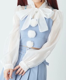 Ank Rouge（アンクルージュ）の「ビジューストラップぽんぽんビスチェ（ベスト）」