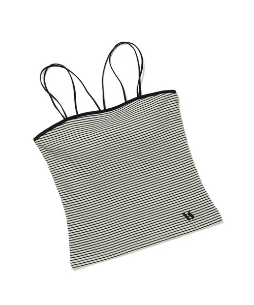 VIS（ビス）の「【ViVi12月号掲載】【選べる着丈】カップ付きロゴ刺繍キャミソール【洗える】（キャミソール・レディース・ブラック/オフホワイト/ホワイト系その他・FREE/FS）」の13枚目の写真