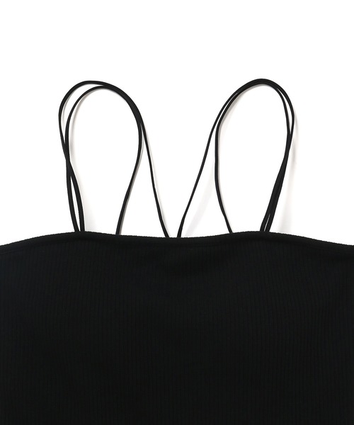 VIS（ビス）の「【ViVi12月号掲載】【選べる着丈】カップ付きロゴ刺繍キャミソール【洗える】（キャミソール・レディース・ブラック/オフホワイト/ホワイト系その他・FREE/FS）」の22枚目の写真