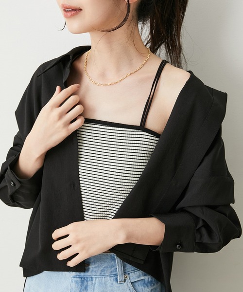 セール】【ViVi12月号掲載】【選べる着丈】カップ付きロゴ刺繍